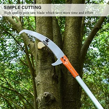 HUNKENR Extendable Tree Pruner Pole Saw for Easy Trimming