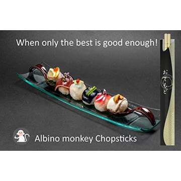 Albino Monkey 200 Round Separated Disposable Chopsticks - Best for Sushi