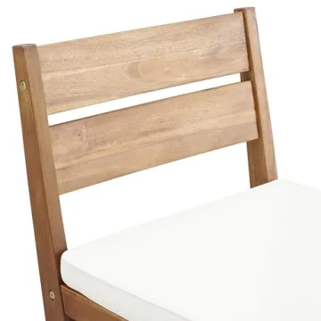 Walker Edison Acacia Wood Outdoor Chair Set - Stylish & Durable