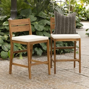 Walker Edison Acacia Wood Outdoor Chair Set - Stylish & Durable