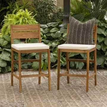 Walker Edison Acacia Wood Outdoor Chair Set - Stylish & Durable