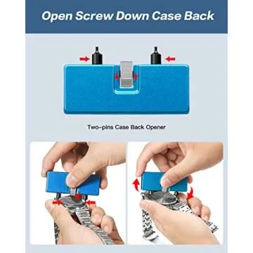 Vastar Watch Repair Kit, Watch Battery Replacement Kit with Watch Repair Screwdriver, Watch Wrench B...