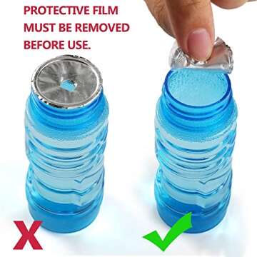 6 Pcs Bubble Gun Shooter LED Light up(no Batteries Needed), Wind up Operated Bubbles Blaster Blower ...