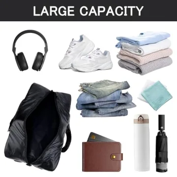 ORAD Weekender Fluffy Bag Quilted Nylon Puffer Tote Bag Personal Item Bag for Airlines Overnight Bag Gym Bag