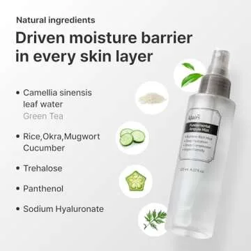 [Dear,Klairs] 2 Step Fundamental Care Set, Ampoule-Like Mist & Water-Based Drop, for Hydration, moisturizing Skincare