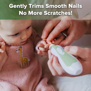 haakaa Baby Nail Trimmer Electric Baby Nail Clippers Kit for Newborn, Toddler or Adults Fingernails ...