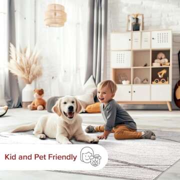 nuLOOM 5x8 Thigpen Contemporary Area Rug, Grey, Abstract Lines, Non-Slip Backing, Stain Resistant, For Bedroom, Dining Room, Living Room, Hallway, Office, Kitchen, Entryway