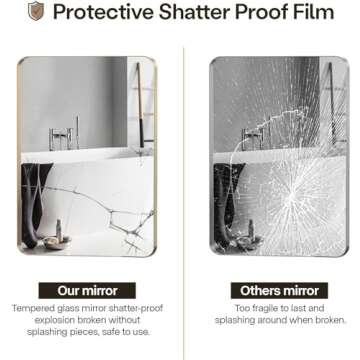 SNUGACE Bathroom Mirror for Vanity, Rectangle Framed Wall Mounted Farmhouse Bathroom Mirrors, 24x36 Inch