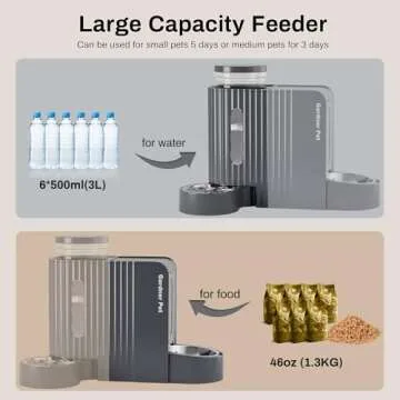Automatic Gravity Pet Feeder and Water Dispenser 2-in-1