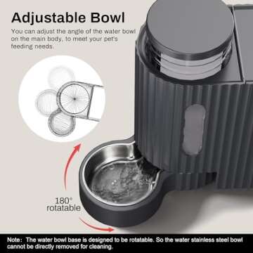 Automatic Gravity Pet Feeder and Water Dispenser 2-in-1
