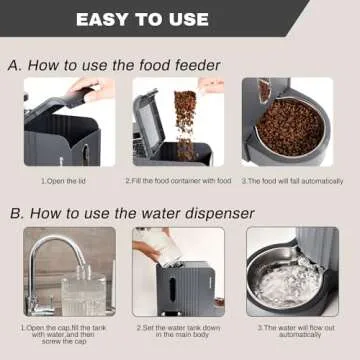 Automatic Gravity Pet Feeder and Water Dispenser 2-in-1