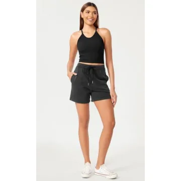 ODODOS Women's Seamless Rib-Knit Crop Tank Tops 3-Pack