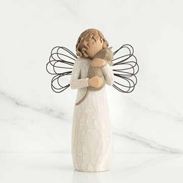 Willow Tree with affection Angel, I Love Our Friendship, Gift to Celebrate Loving Pets and Cat Lover...
