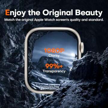 LϟK 6 Pack Apple Watch Series 9/8/7 41mm Screen Protector & Apple Watch 40mm Series 6/5 Screen [Upgrade Soft Film] Self-Healing Flexible TPU Film Ultra-thin Screen Protector for Apple Watch 41mm, 40mm