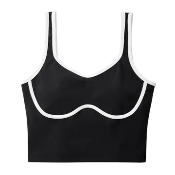 SUUKSESS Sweetheart Neckline Sports Bra Stylish Workout Top
