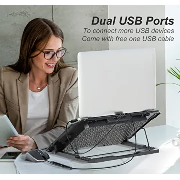 ICE COOREL Laptop Cooling Pad 6 Fans Adjustable Height