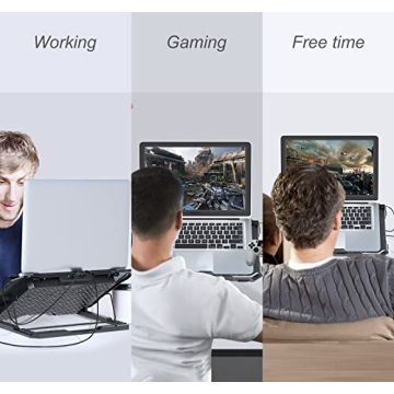 ICE COOREL Laptop Cooling Pad 6 Fans Adjustable Height