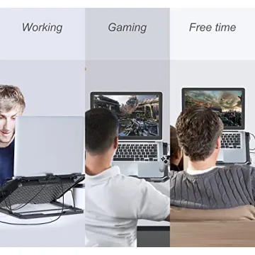 ICE COOREL Laptop Cooling Pad 6 Fans Adjustable Height