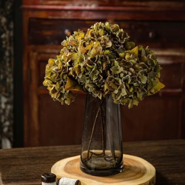 TOPIA Silk Dried Hydrangea Flowers for Elegant Decor