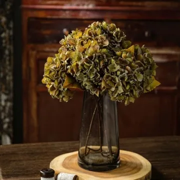 TOPIA Silk Dried Hydrangea Flowers for Elegant Decor