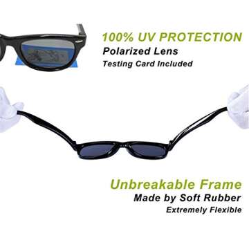 COASION Kids Polarized Sunglasses Set TPEE Rubber Flexible Shades for Girls Boys Age 3-9 Sunglasses 3 Pack (Purple/Grey + Rosepink/Grey + Applegreen/Grey)