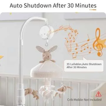 FEISIKE Crib Mobile Motor with 3 Modes and 35 Lullabies