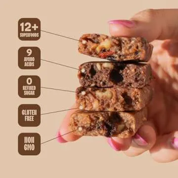 The Bomb Co. Blender Bomb Bar, Cacao Sea Salt, Superfood Snack Bar, Antioxidant Supplement, Almond Butter, Hemp Seeds, Chia Seeds, Flax Seeds, Vegan Chocolate Chips, Cacao Powder, Sea Salt, 9 Bars