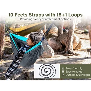 Kootek Camping Hammock 500 lbs Capacity Lightweight Portable