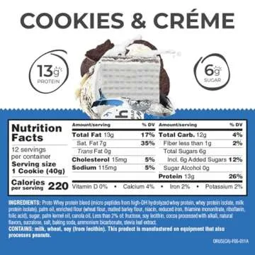 Delicious Power Crunch Protein Bars - Cookies and Crème Flavor