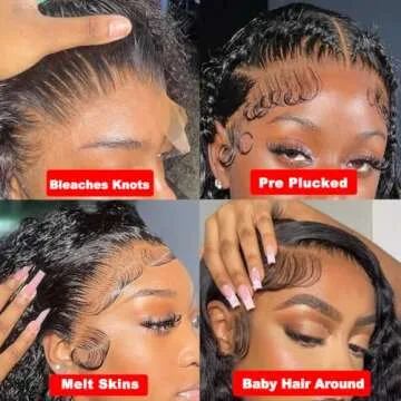 HINOEI 13x6 Water Wave Lace Front Wig - 100% Human Hair