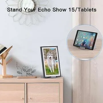 Almoz Swivel and Tilt Stand for Echo Show 15 & Tablets