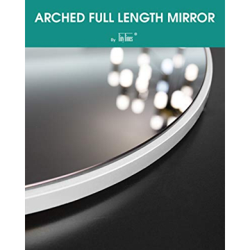 TinyTimes Arched 65''x22'' Full Length Mirror - White