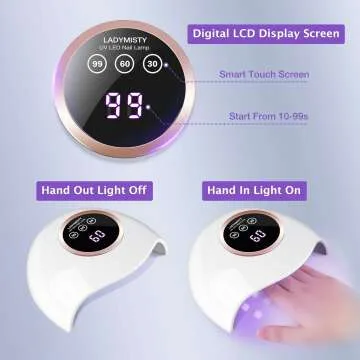 72W UV LED Nail Lamp with Auto Sensor & Timer
