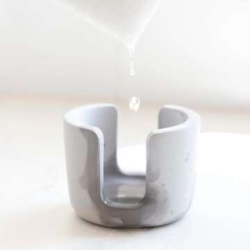 Selegna Diatomite Quick Dry Kitchen Sink Organizer (Brown, Small, 0.42 lbs) - Absorbent Drying Rack ...