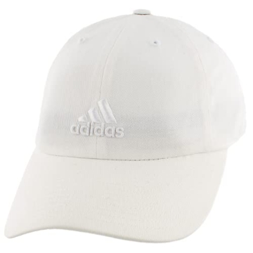 adidas Women's Saturday Hat, Relaxed fit Athletic Adjustable Cotton Baseball Cap, White/1.0, One Siz...