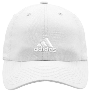 adidas Women's Saturday Hat, Relaxed fit Athletic Adjustable Cotton Baseball Cap, White/1.0, One Size