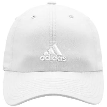 adidas Women's Saturday Hat, Relaxed fit Athletic Adjustable Cotton Baseball Cap, White/1.0, One Size