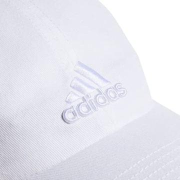 adidas Women's Saturday Hat, Relaxed fit Athletic Adjustable Cotton Baseball Cap, White/1.0, One Size