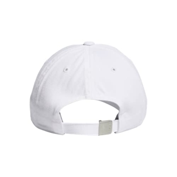 adidas Women's Saturday Hat, Relaxed fit Athletic Adjustable Cotton Baseball Cap, White/1.0, One Size
