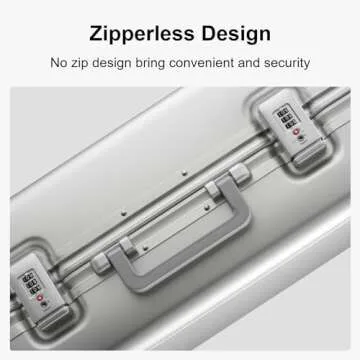 LEVEL8 Gibraltar Carry on Luggage, 20 Inch Aluminum Zipperless Luggages Airline Approved, Hardside Suitcase with TSA Lock and Spinner Wheels, Silver