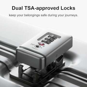 LEVEL8 Gibraltar Carry on Luggage, 20 Inch Aluminum Zipperless Luggages Airline Approved, Hardside Suitcase with TSA Lock and Spinner Wheels, Silver