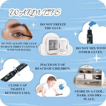 KevKev Lash Bond and Seal Lash Glue for Eyelash Extensions Strong Hold Long Lasting 48-72 Hours Lash Clusters Glue Lash Bond and Seal Waterproof Individual Lash Glue (5ml+5ml, Black Bond and Seal)