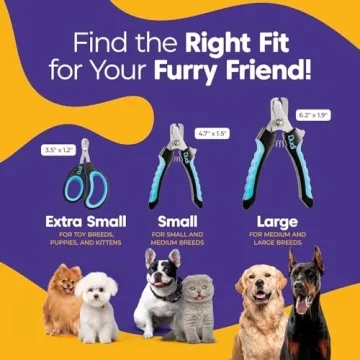 Dudi Dog Nail Clippers - Sharp Blades, Safety Guard for Pets