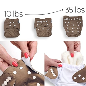 Nora's Nursery Cloth Diapers 7 Pack with Inserts