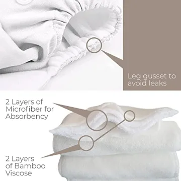 Nora's Nursery Cloth Diapers 7 Pack with Inserts