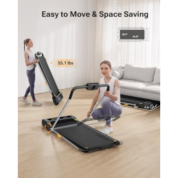 UREVO 2 in 1 Folding Treadmill for Home and Office