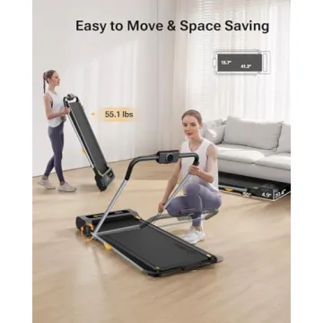 UREVO 2 in 1 Folding Treadmill for Home and Office