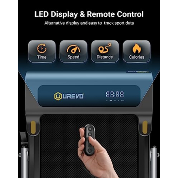 UREVO 2 in 1 Folding Treadmill for Home and Office