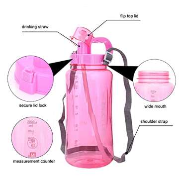 GTI 64 oz Water Bottle with Straw