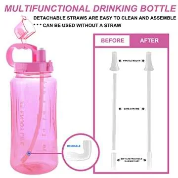 GTI 64 oz Water Bottle with Straw